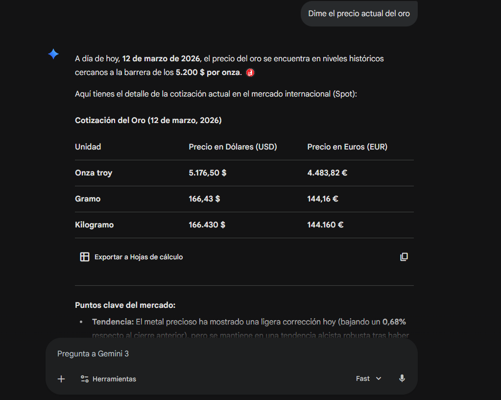 Gemini con información actualizada en tiempo real